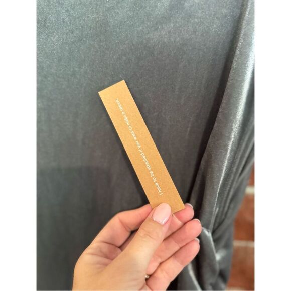 Reformation Alden Knit Shift Dress, Silver Velvet - Picture 4 of 10